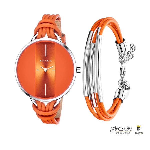 ساعت مچی عقربه‌ای کوارتز زنانه الیکسا مدل E096-L370-K1 به همراه دستبند